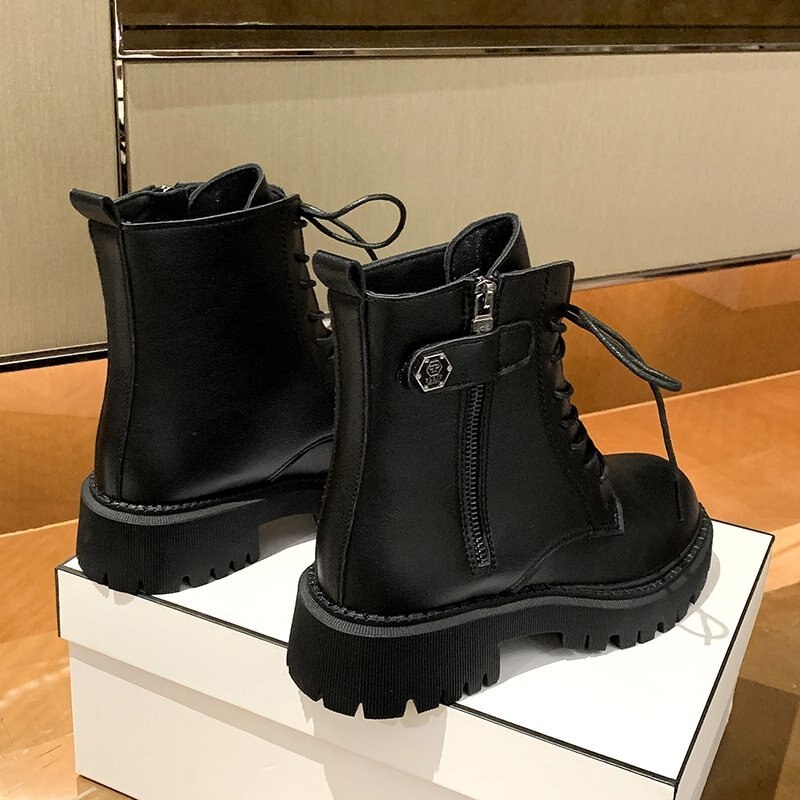 Dam & #39 ;s stövlar skor lyxiga chelsea boots damstövlar chunky vinterskor platåkängor slip chunky heel boot brand designe