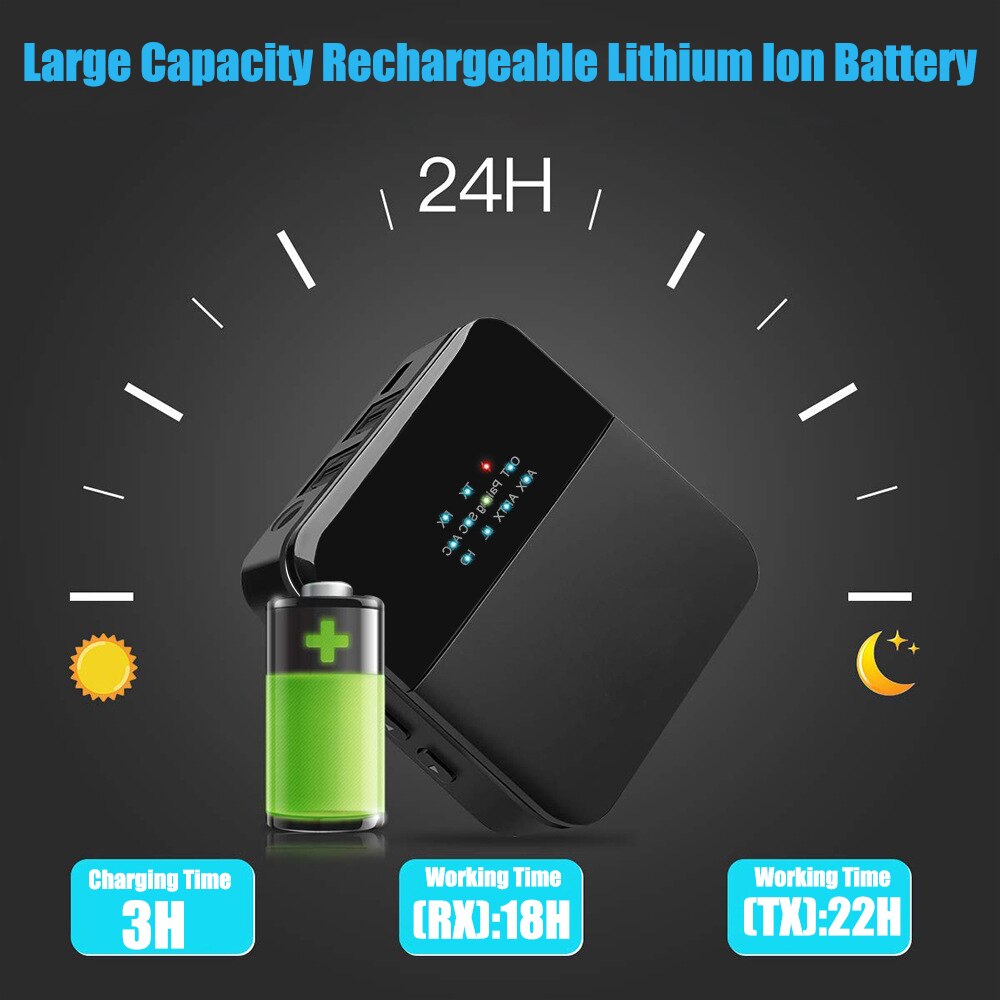 Bluetooth 5.0 Transmitter Receiver 2 in 1 CSR8675 APTX HD LL Adapter RCA/SPDIF/3.5mm Aux Jack for Car Headphone Home Audio TV PC