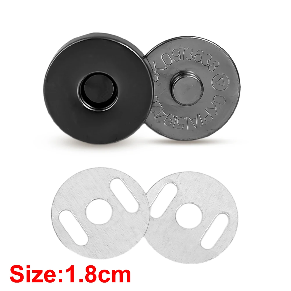 12-40 Uds. De cierre magnético Invisible, botones para bolso sin puntadas, cartera, abrigo, bolsos, hebilla magnética, piezas de equipaje de Metal, accesorios: M / Chocolate