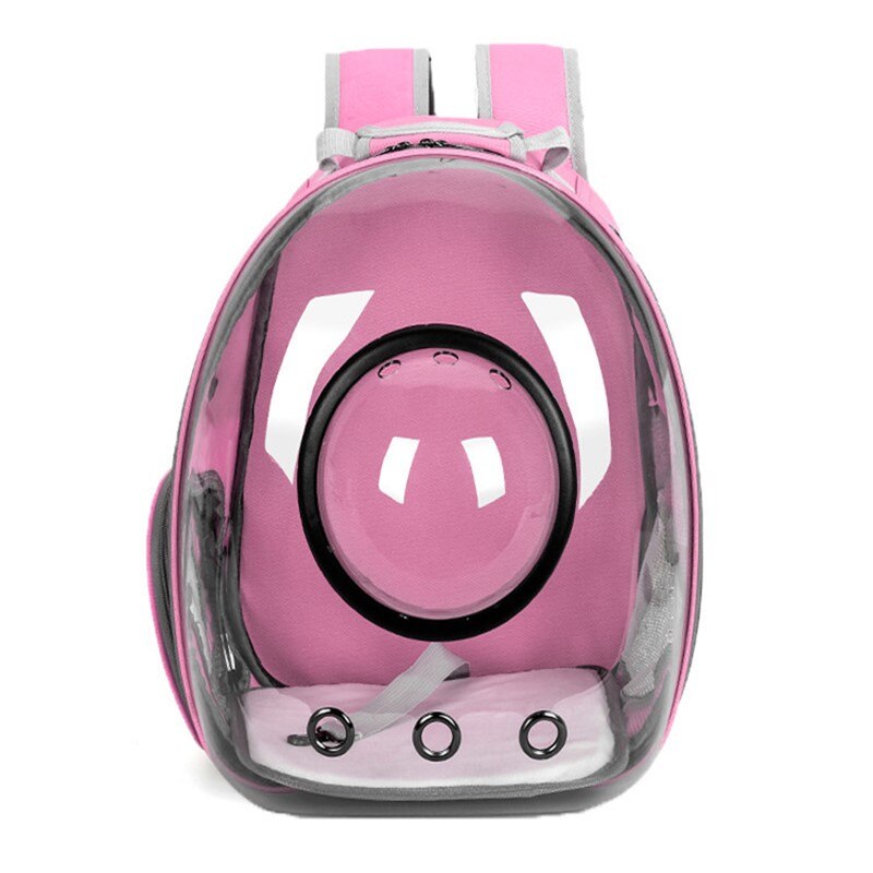 Astronaut Space Capsule Breathable Car Bike Window Bubble Cat Dog Travel Carry Bag Transparent Pet Carrier Backpack Shouder: pink