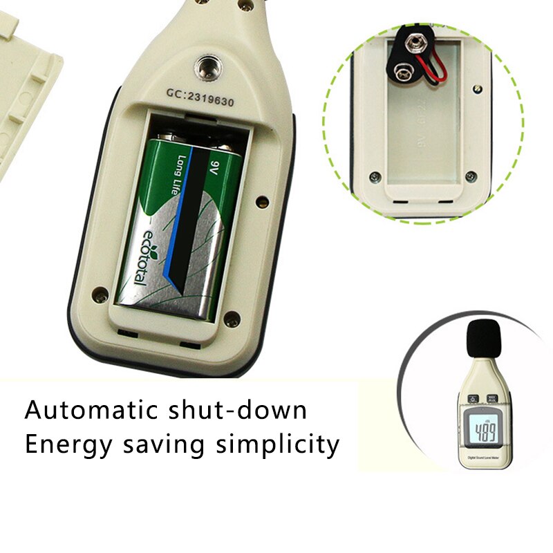 Digital Sound Level Meter 30-130dB Decibel Meter Noise Volume Monitoring Detector