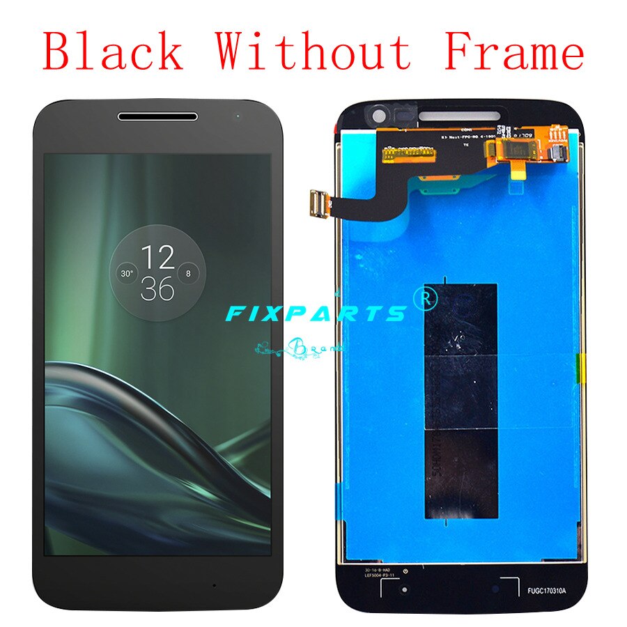 For Motorola MOTO G4 PLAY LCD Display Touch Screen Digitizer Assembly Xt1601 Xt1602 XT1603 Xt1604 5.0" For MOTO G4 Play LCD: Black Without Frame