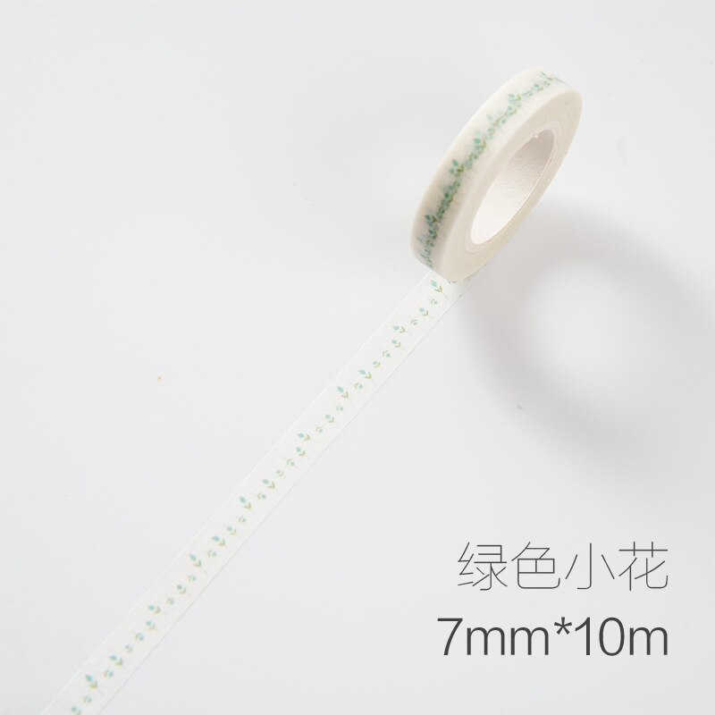 Washi Tape 10 m * 7mm Liefde En Bladeren Plant Scrapebooking Diy Stickers Decoratieve Afplakband Voor Verjaardagsfeestje decoratie: 1