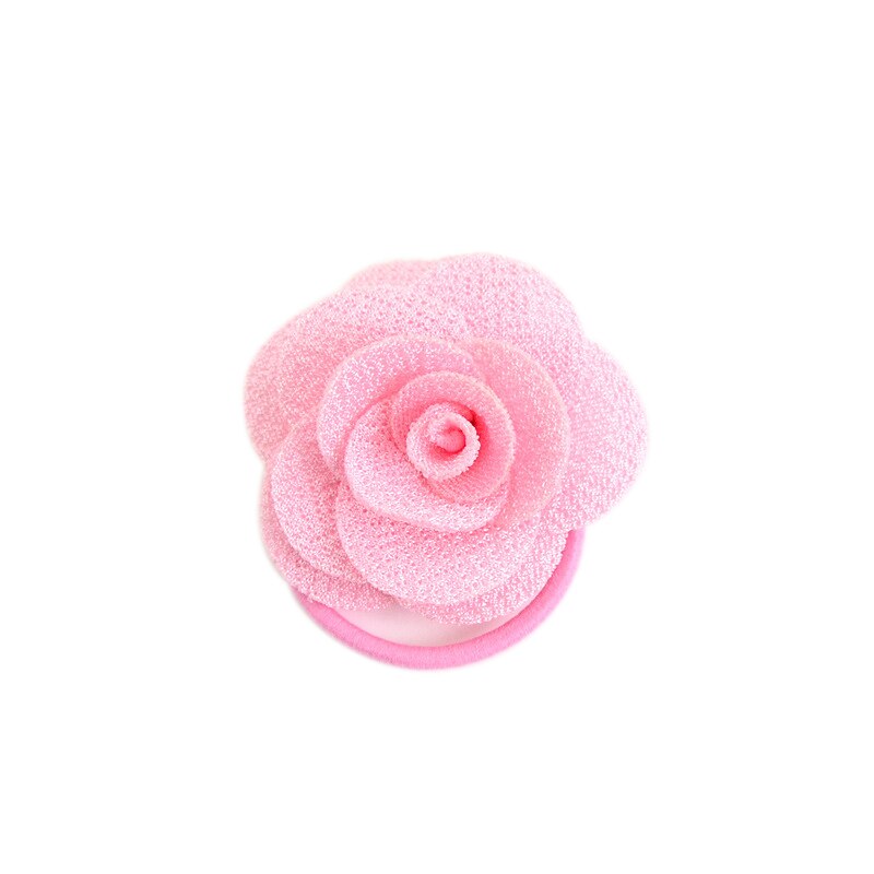 Women Big Rose Flower Elastic Hair Ring Girls Hair Bands Elastic Hair Rubber Bands Hair Accessories For Baby Girl Bebe: 01