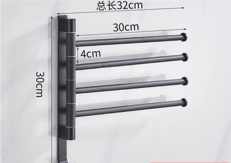 Clou Kaldur handdoekrek 45 cm gunmetal geborsteld PVD - CL/09.05051.84 Clou Kaldur handdoekrek 45 cm gunmetal geborsteld PVD - CL/09.05051.84