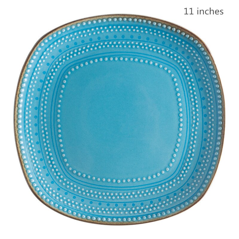 1pcs 8 inch 11 inch irregular relief Western buffet tableware afternoon tea fruit steak plate pastry dish kitchen supplies: B