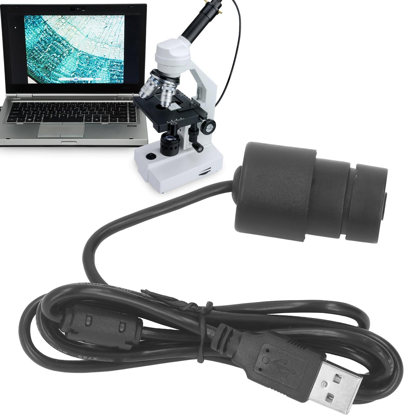 Cámara de microscopio Digital USB, lente electrónica de 2MP, para el aula de ciencias y educación