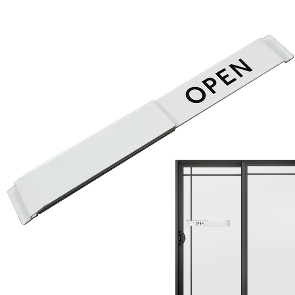 Open Closed Sign Open Signs Privacy Slide Door Indicator Slider Door Indicator Double Sided Visibility For Stores: WHITE