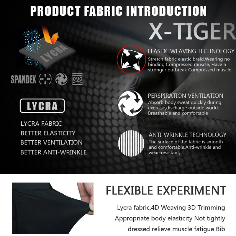X-TIGER bavoirs de cyclisme Shorts 5D Gel Pad Pro Lycra rembourré vtt vélo de route bavoirs Shorts respirant hommes VTT bavoirs Shorts