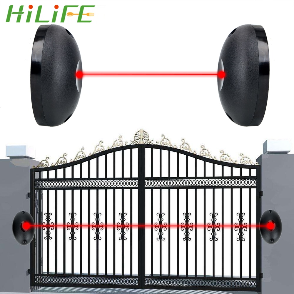 Single Beam Infrared Radiation Sensor Barrier For Gates Doors Windows External Positioning Alarm Detector Against Hacking System