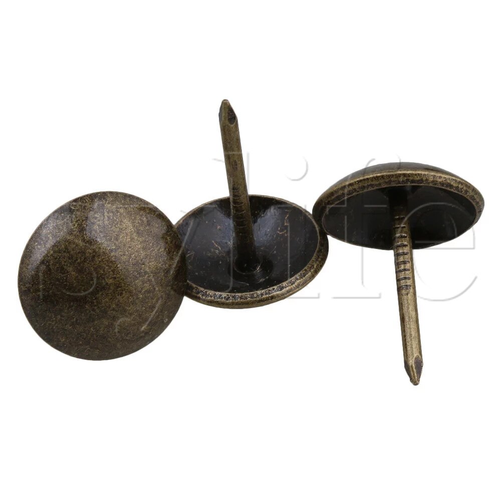 Tachuelas de madera y bronce para muebles, tachuelas de 16mm de longitud, 100 unidades