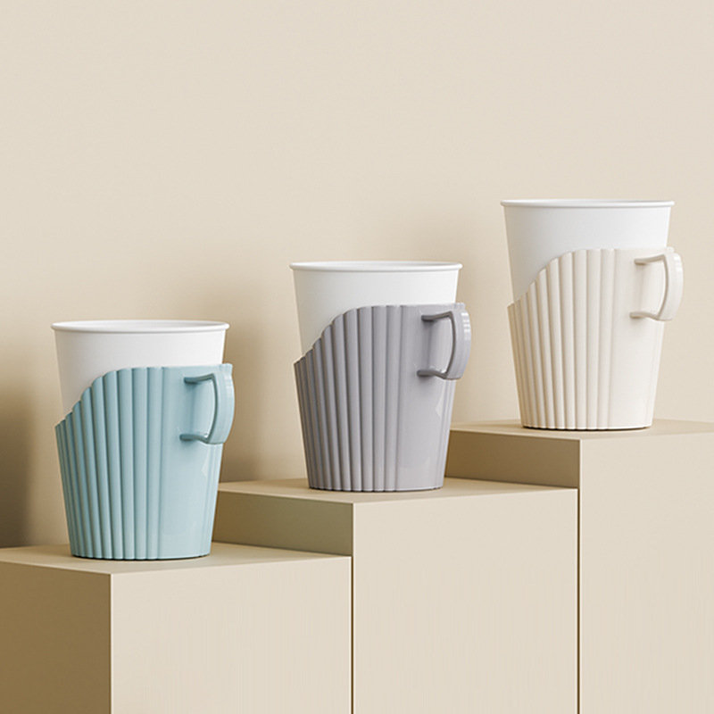 Portavasos de papel desechable, funda para taza de café expreso, antiescaldado, multifuncional, multiusos, para oficina y hogar, 6 uds.