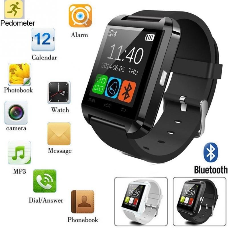 neue U8 Clever Uhr Bluetooth Smartwatch U80 für IPhone 6 / 5S sa m u ng S6/hinweis 4 HTC Android Telefon Smartphones Android