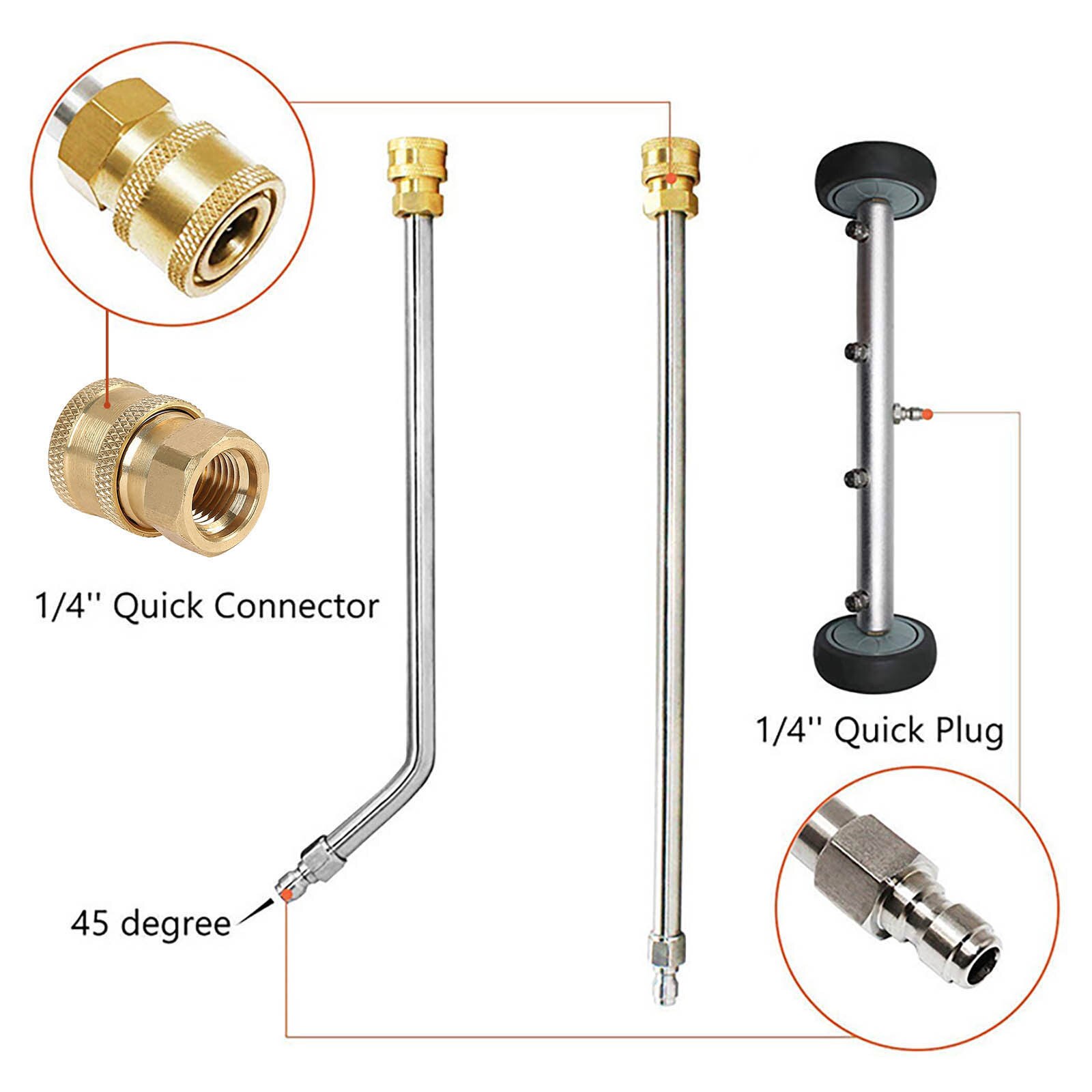 Undercarriage Cleaner Chassis Water-broom High-pressure Washer Dual-function Cleaner For Car Pavement Cleaning