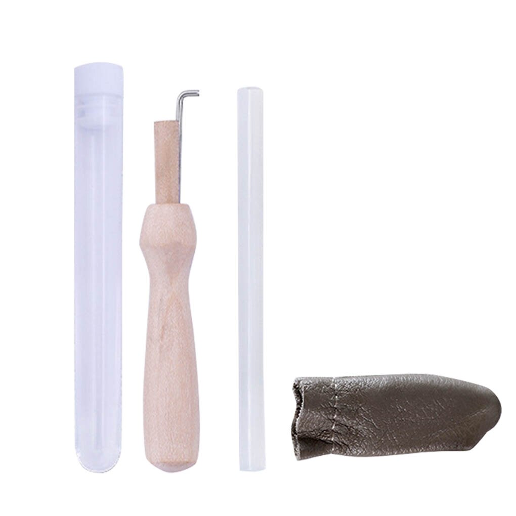 Needle Felting Starter Kit Handmade Mat Glue Stick Wooden Handle Needles Set DIY Craft Accessories