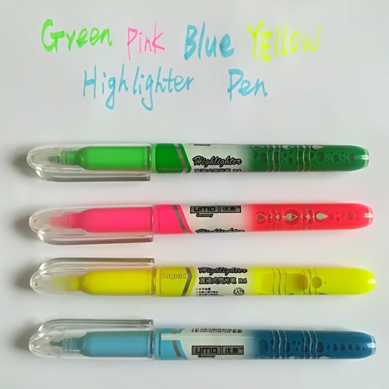 4 Stks/set Leuke Gemengde Kleur Markeerstift Briefpapier Fluorescerende Marker Pen Mark Pen Schilderij Tekening Pen Kantoor Schoolbenodigdheden