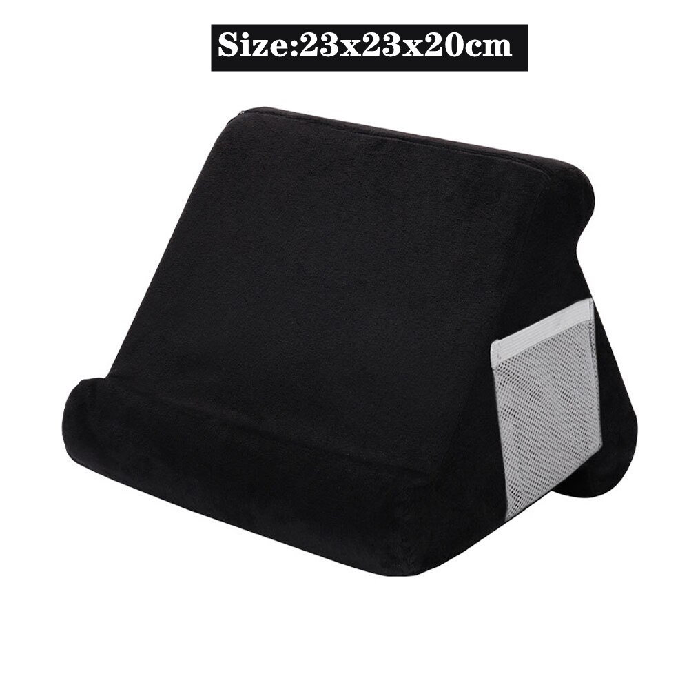 Soft Sponge Pillow Tablet Stand Multi-Angle Desktop Tablet Stand Holder for iPad /Huawei /Samsung Pillow Pad: S Black 23x23x20cm