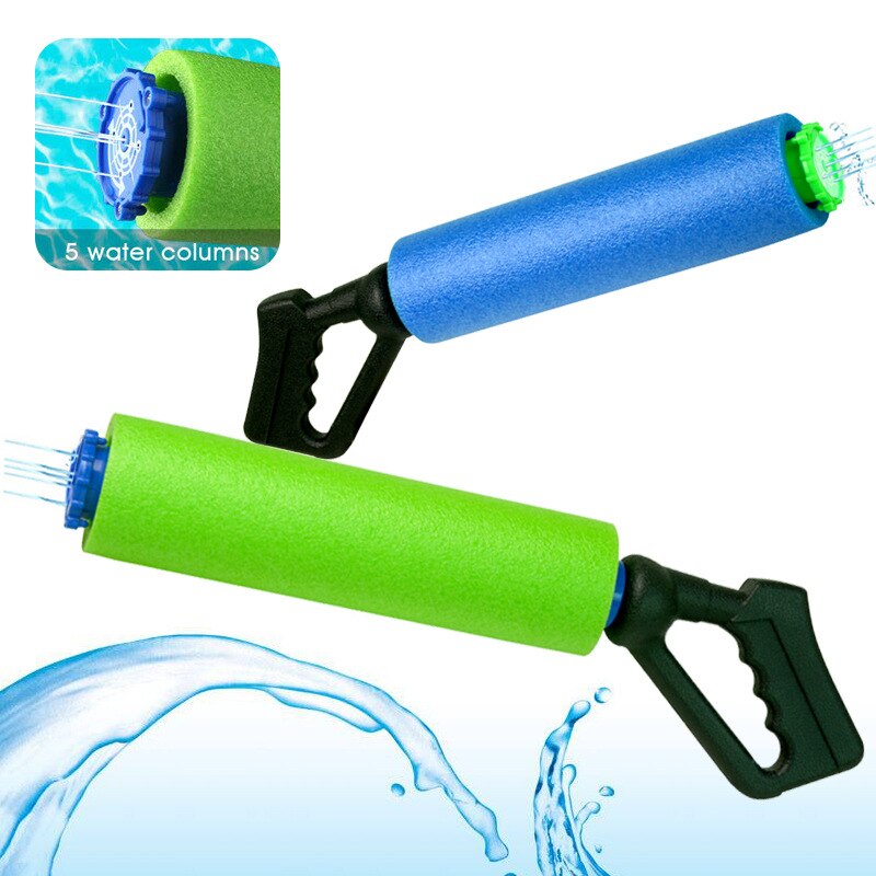 4PC 5-gat spons pompen kind volwassen speelgoed waterpistool, zomer strand zwembad zee spelen water speelgoed grote waterpistool