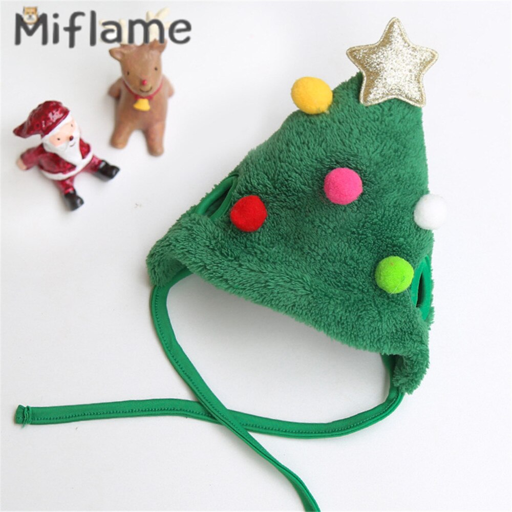 Miflame Navidad gorros para perros Festival perros pequeños accesorios Pomerania Bichon invierno mascotas gatos Bandana gracioso cachorro sombreros Bandana