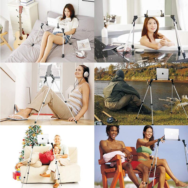 Adjustable Tablet Stand Tripod Holder For iPAD Pro 12.9 Samsung Aluminum Alloy Flexible Scalable Arm Floor Desk Ded Stand