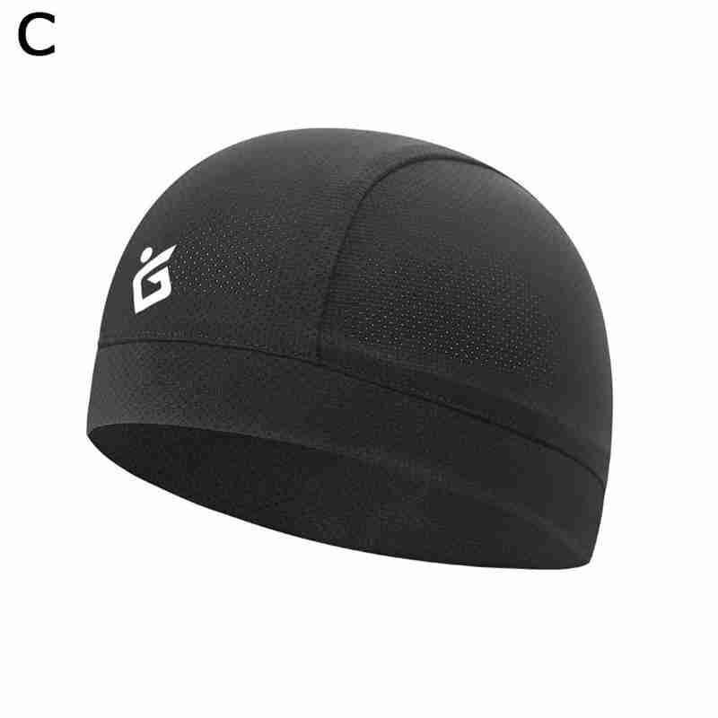 1Pc Breathable Hat Cycling Caps Ice Fabric Anti-UV Running Liner Hat Fishing Bicycle Sports Outdoor Helmet Scarf L3Z0: black