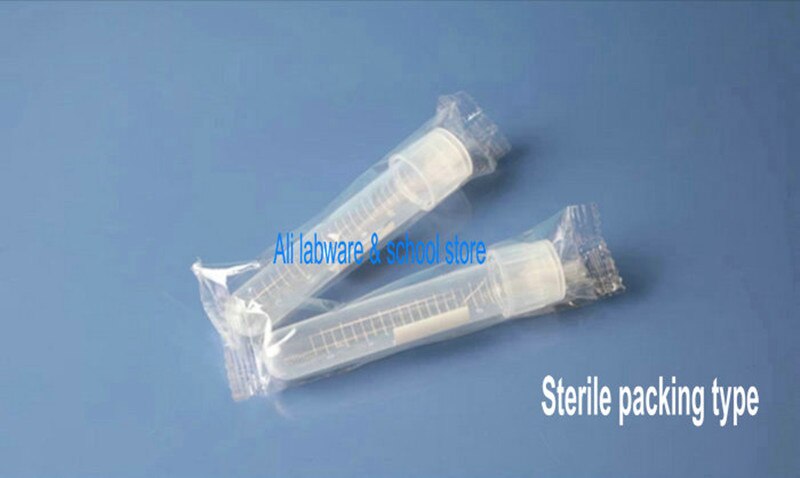 100Pcs Lab 12Ml Plastic Schudden Buis Bacteriële Cel Cultuur Buis Voor Laboratorium Experiment