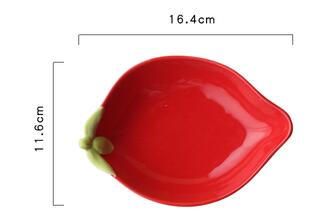 Fruit Shape Plate Snack Tray Cute Kids Dining Plates Avocado Lemon: A3