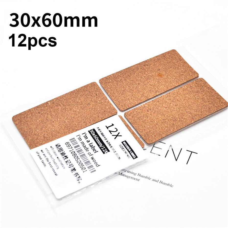 Wooden Craft Label Stickers Bottle Jar Organizer Sticker Self Adhesive Pack Labels Dispenser Oil Bottle Writable Sticker: 4