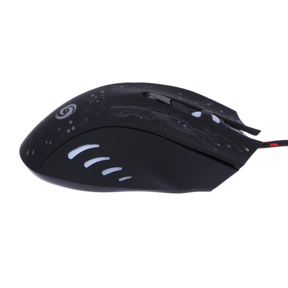 Mysz dla graczy 1.5m przewodowa mysz dla graczy z USB 3200DPI 6 przycisków LED Optical Professional Pro mouse gamer myszy komputerowe na PC Laptop