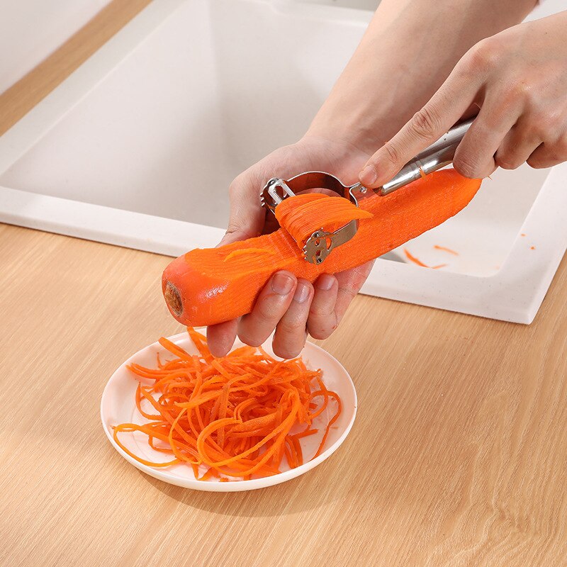 Rostfritt stål potatis gurka morot rasp julienne skalare grönsaker frukt skalare grönsaksskivare