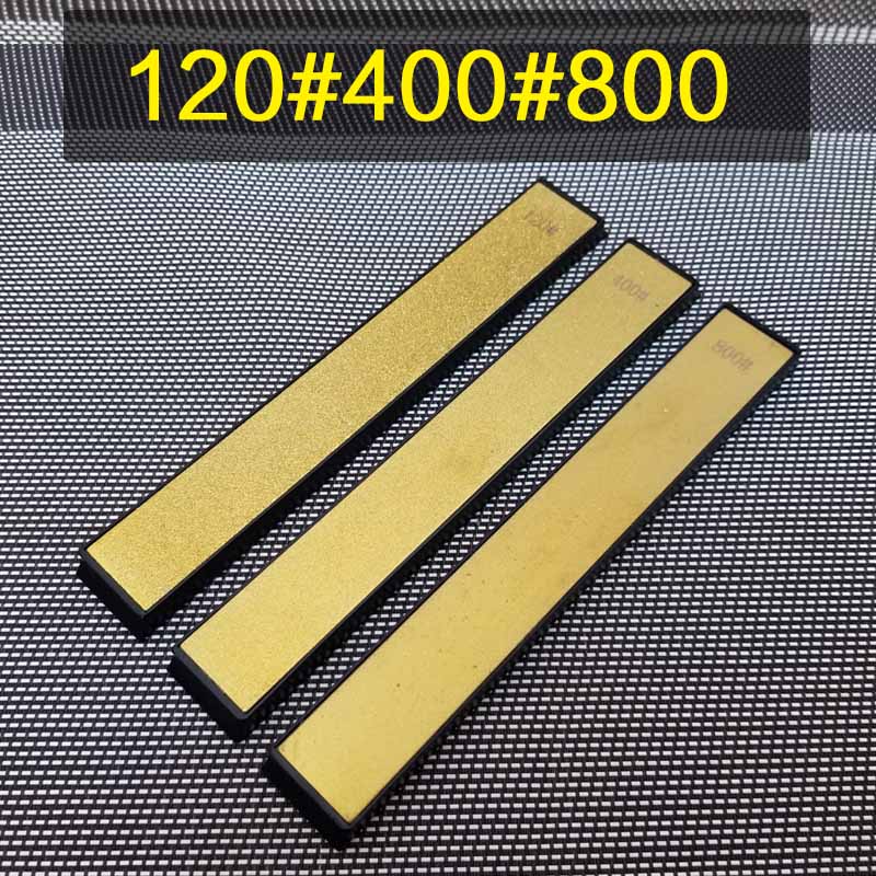 Golden Diamond Plate Kitchen Knife Sharpener Stone Whetstones Knife Sharpening Tool: 3 pcs combination A