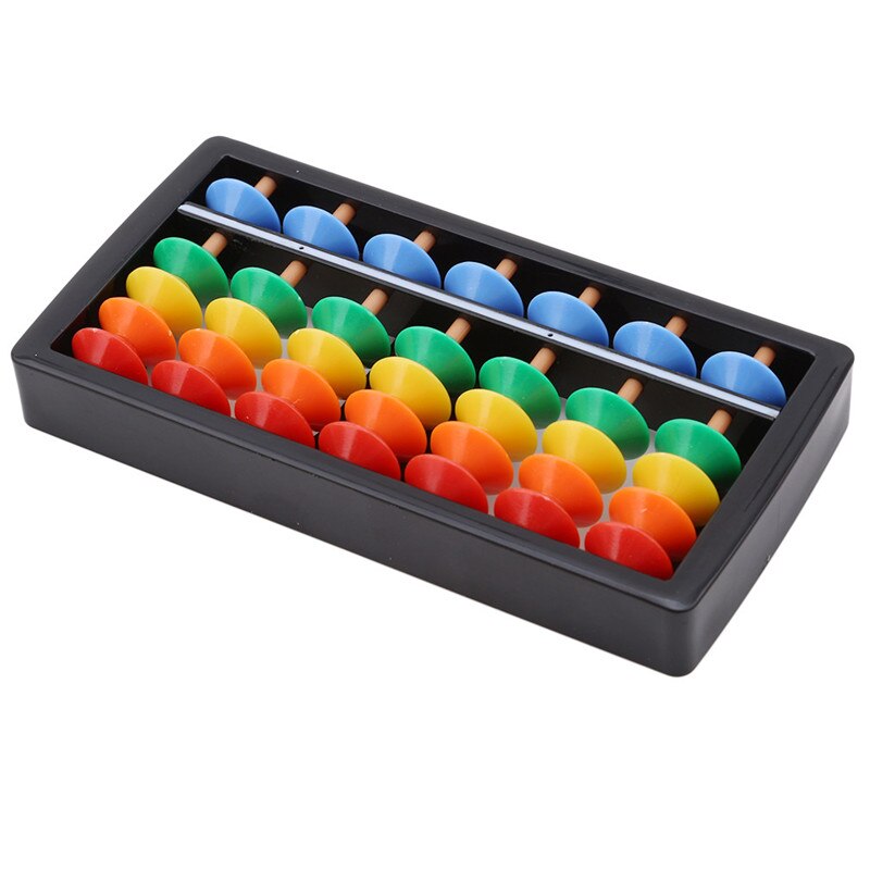 Plastic Abacus Arithmetic Soroban 7 Digits Kids Maths Calculating Tools Chinese Abacus Toys Abacus Educational Small Size 12x6cm