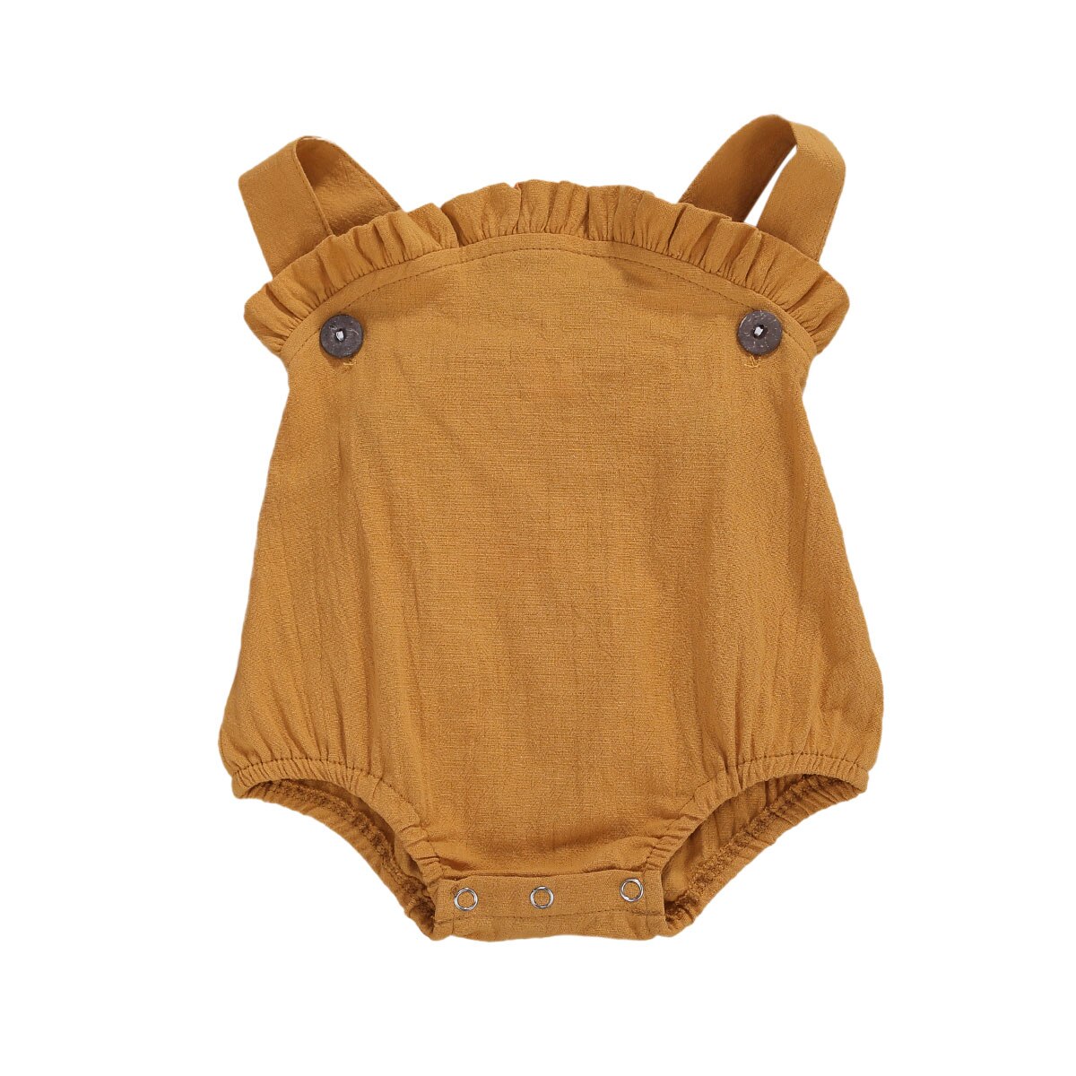 0-12M Neugeborene Baby Mädchen Jungen SchöNe Strampler Rüschen Ärmel Einfarbig rückenfrei Gesamt Baumwolle Kleidung 2 farben Outfit: B / 3M
