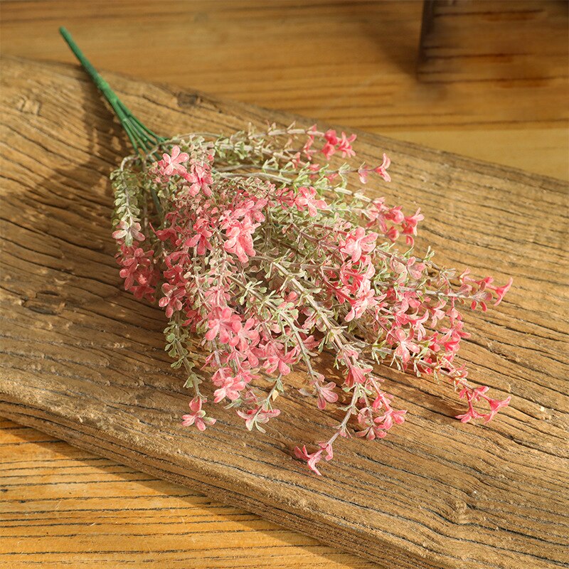 1 Boeket Kunstbloemen Voor Decoratie Thuis Plastic Stem Bruid Bruiloft Boeket Nep Bloem: Rose Red