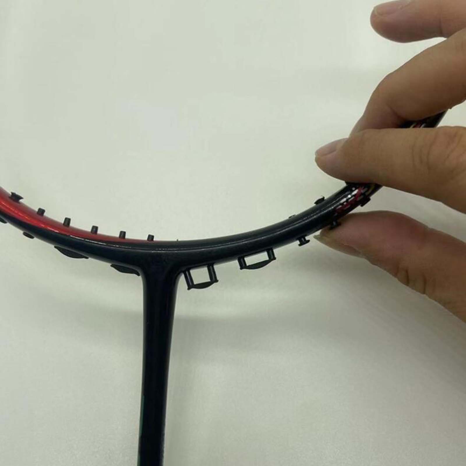 Ojales para raqueta de bádminton, ojales negros, fundas protectoras duraderas portátiles, Protector de cuerda para reparación de bádminton