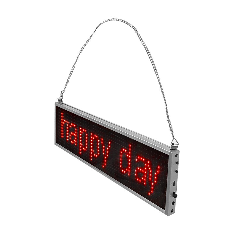 P5 34CM Ultra Thin LED Message Board Business Scrolling Display Screen Working with Smartphone and Tablet Programmable LED Sign: chain and adapter