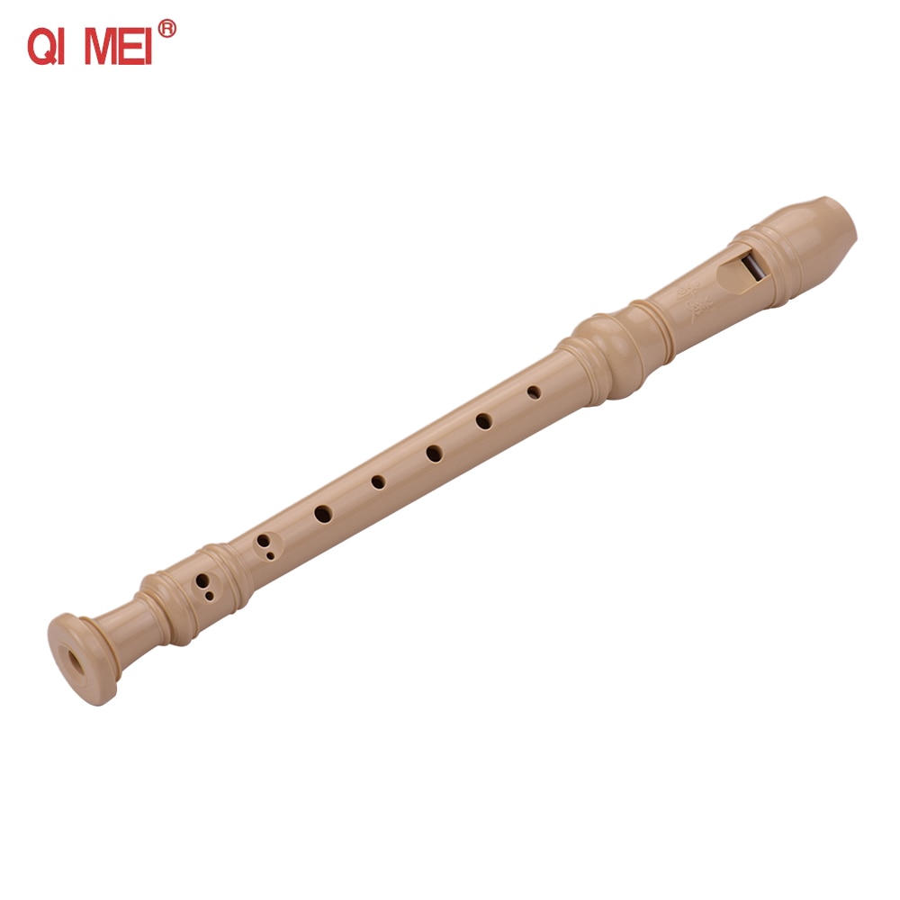 Qimei  qm8a-4b barok stil fingering 8 huller sopran afstamningsoptager abs fløjte bærbar lanyard finger resten