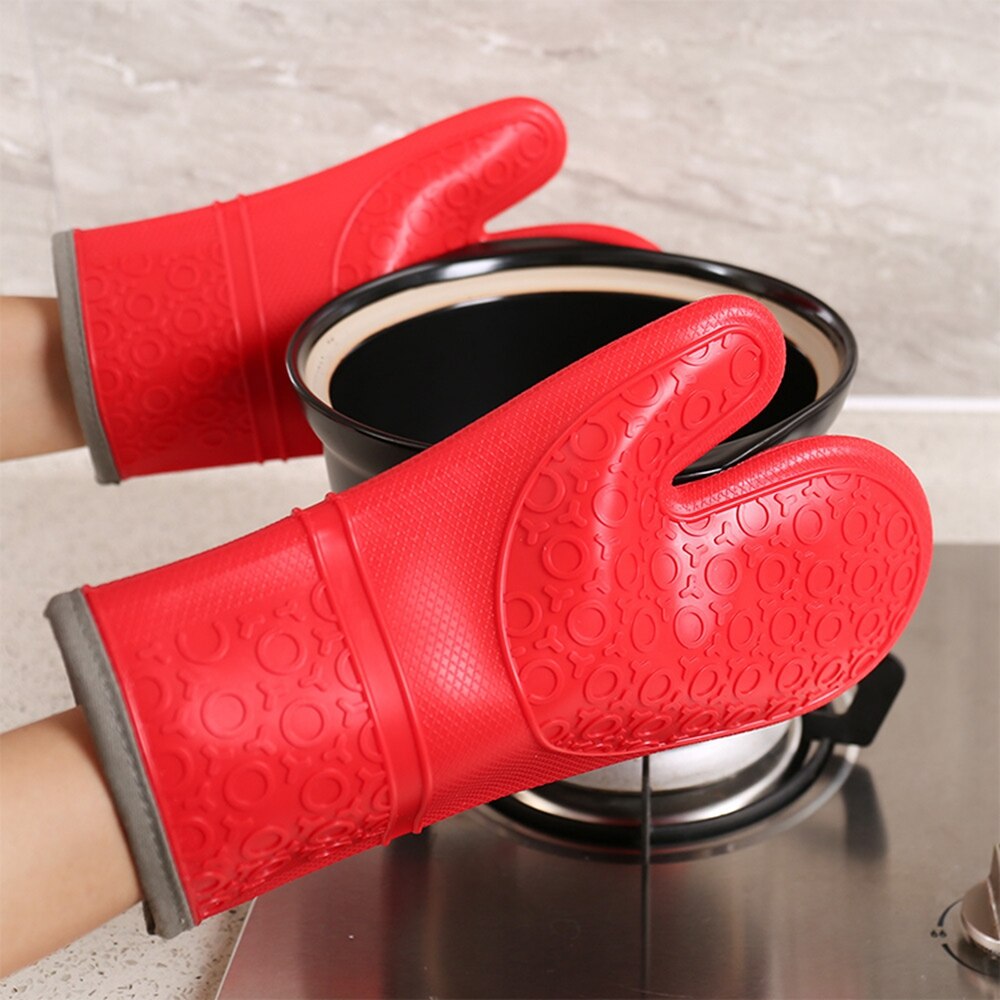 Silicone Anti-slip Heat Resistant Oven Mitten Kitchen Baking Glove