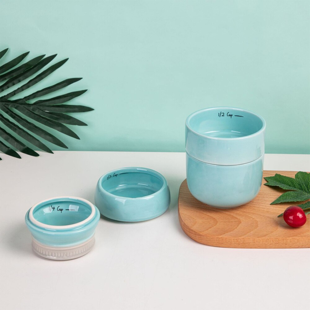 1Set Measuring Cups Mason Ceramic Porcelain Measuring Jug Cup Measuring Cup