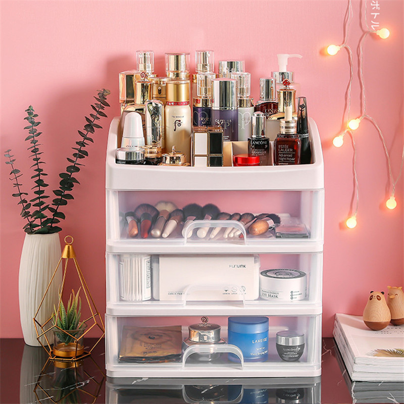 Organizador de maquillaje cosmético, estuche para joyería, soporte para brochas, caja de almacenamiento, caja de almacenamiento de cosméticos, soporte para lápiz labial