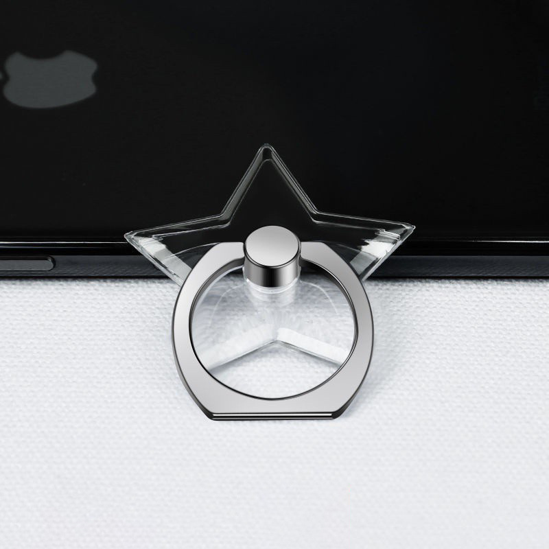 360 Universal Mobile Phone Holder Transparent Alien Animal Foldable Finger Ring Mobile Phone Grip tok Holder Stand Phone Grip: Pentagram