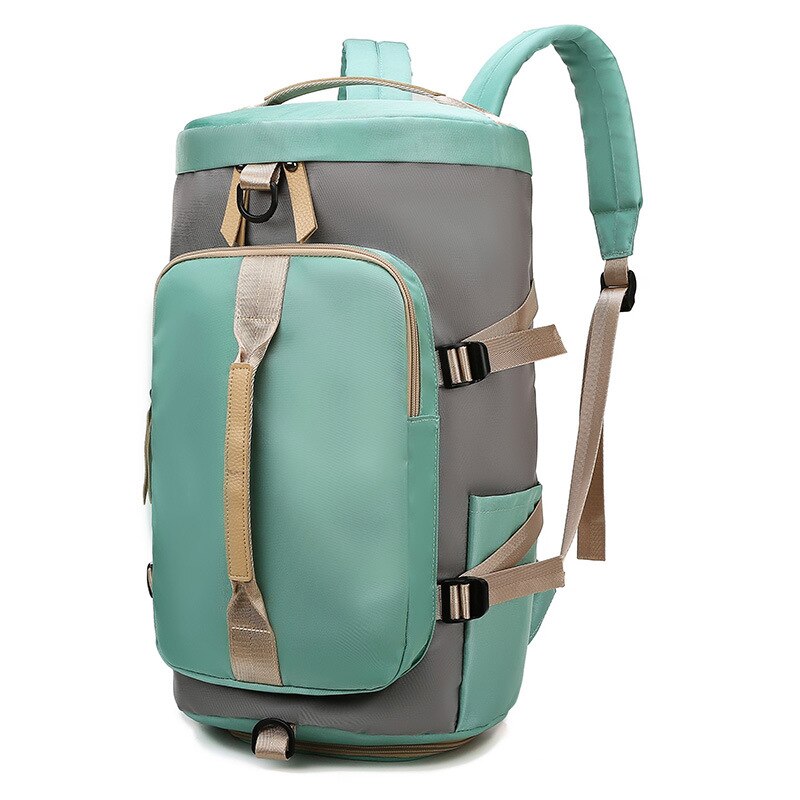 Kvinder gym sportstaske fitness trænings rygsæk udendørs rejse skuldertasker tas sac de sport mochila studerende sportbag  xa825wb: Grøn