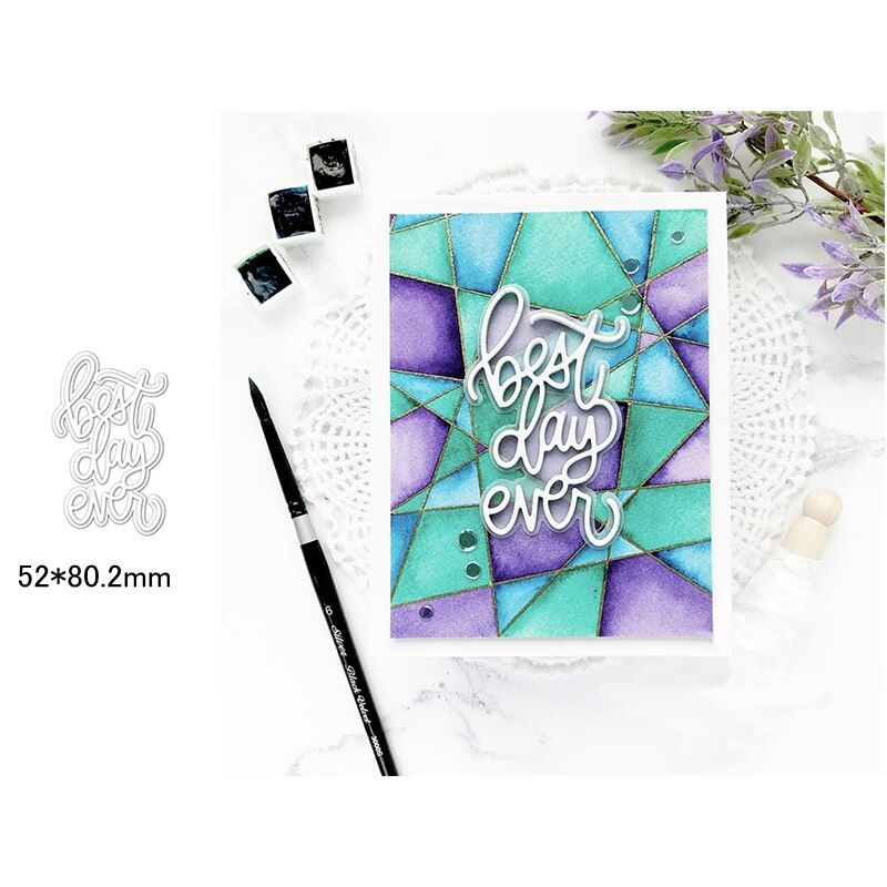 Tekst stempel - De beste wensen | By Aline Kreatief
