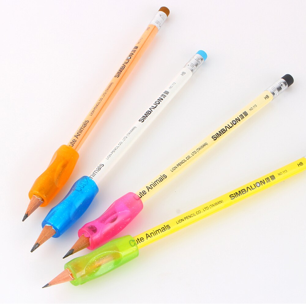 4pcs/bag Thumb Cover Children Students Stationery Pencil Holding Practise Device For Correcting Pen Holder Postures Grip