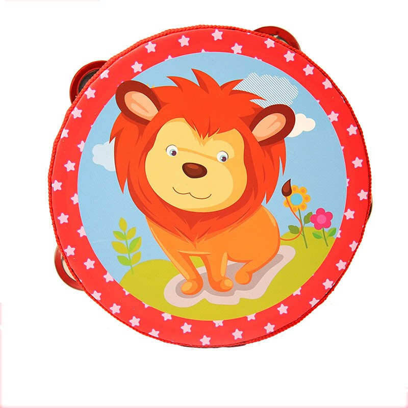 Children 14.5*14.5 Cartoon Animals Kids Early Educational Musical Instrument Baby Toy Beat Instrument Hand Drum kindergarten Toy