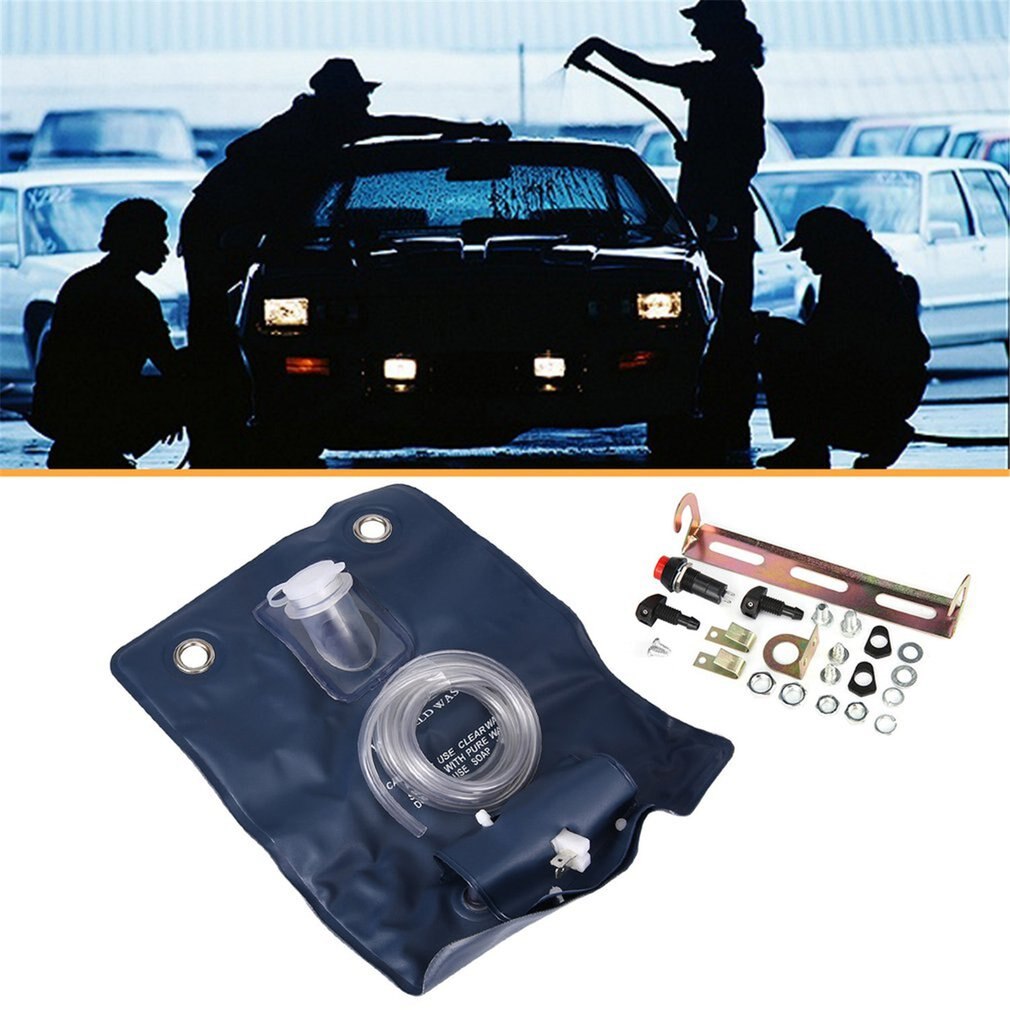 Universal Windscreen Washer Bottle Bag Kit With 12 Volt Pump For Classic Car 151286776374 Good Performance