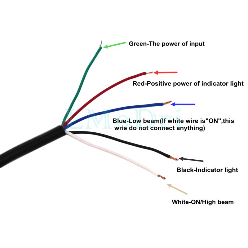 LMoDri Motorcycle Switch 22mm Handlebar Switches Headlight Hazard Brake Fog Light ON-OFF Aluminum With Indicator Modified DIY