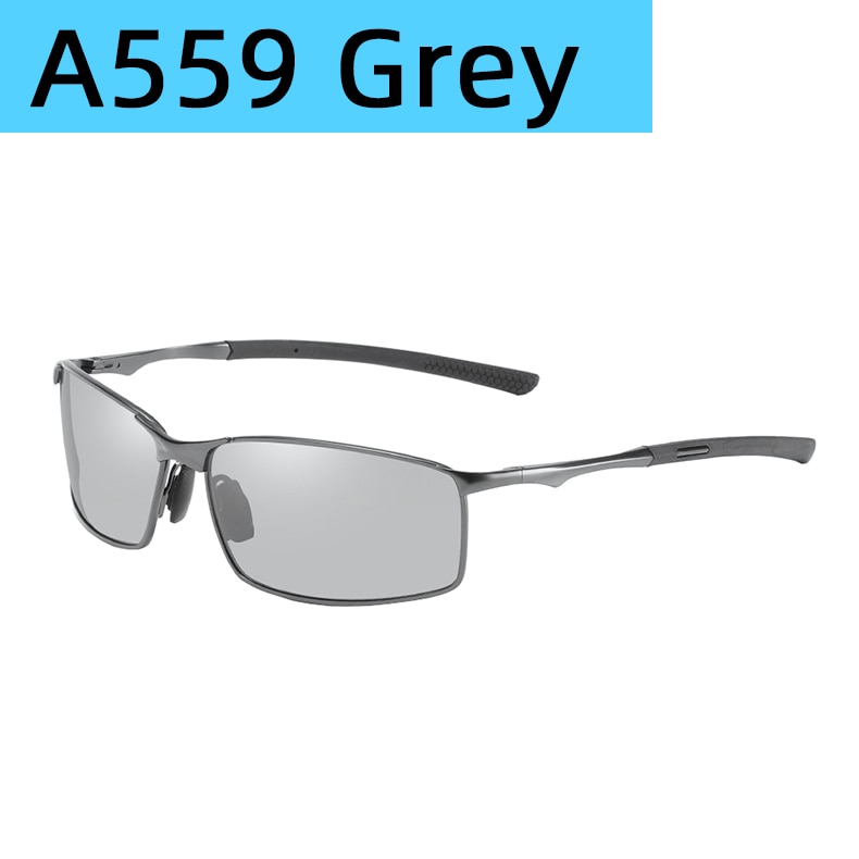 Photochrome Polarisierte Sonnenbrille Angeln Brillen Brille Reise Camping Wandern Fahr Fahrrad Radfahren im freien Sport Brille: A559 Grey