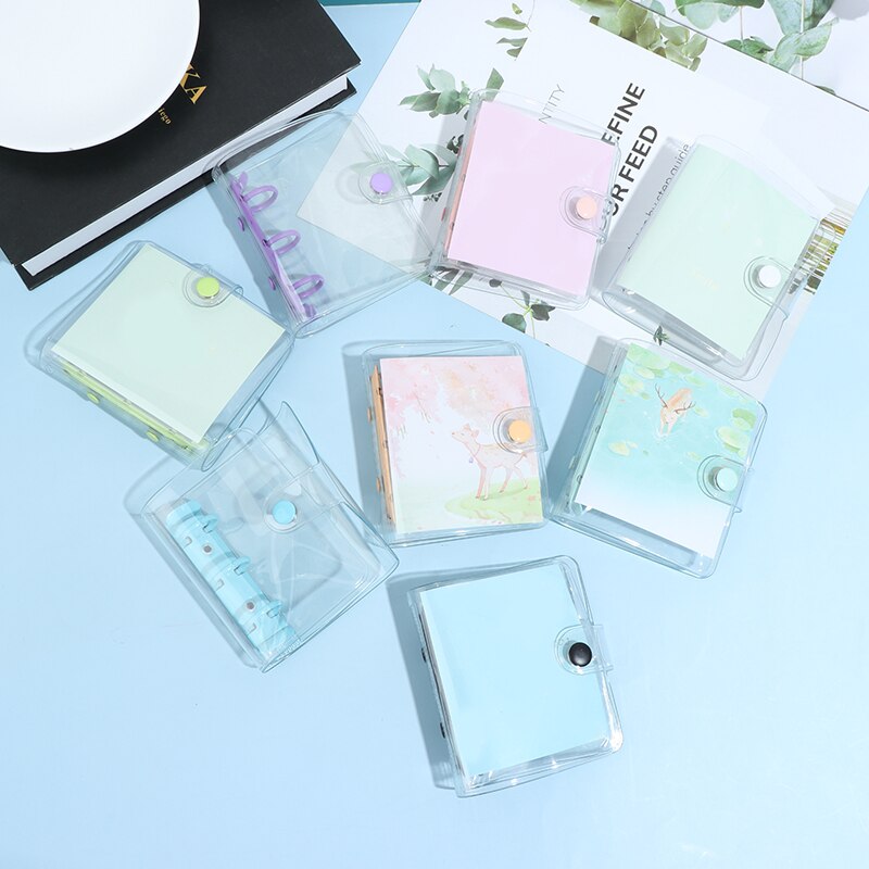 Przezroczysty segregator robić notebooka mini luźny liść robić książki uczeń przenośny notatnik robić segregatorów szkolnych