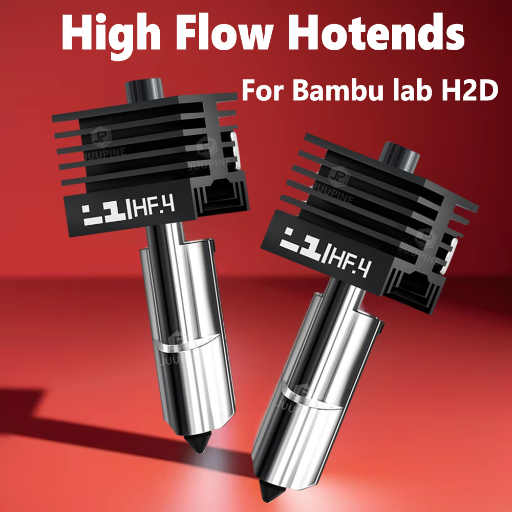 H2d hotend highflow for bmabu lab  h2d hotend  h2d bambu lab 0.4mm herdet stålende for  h2d 3d pinter-deler